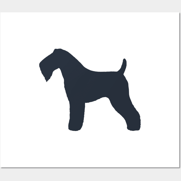 Kerry Blue Terrier Silhouette Wall Art by Coffee Squirrel